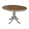 International Concepts Round 36 in Rd Top Ped Table, 12 in Leaf, Dining Ht, Hickory/Stone, 36 W, 48 L, 29.3 in H, Wood K41-36RXT - alternate 8